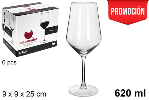 [121073] Calice in vetro da vino Excalibur 620 ml
