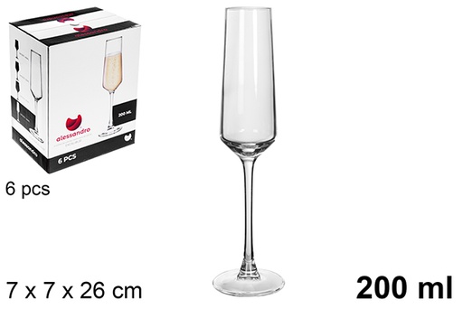 [121074] Verre à champagne Excalibur 200 ml