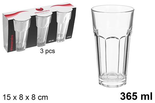 [121108] Pack 3 verre d'eau Casablanca 365 ml