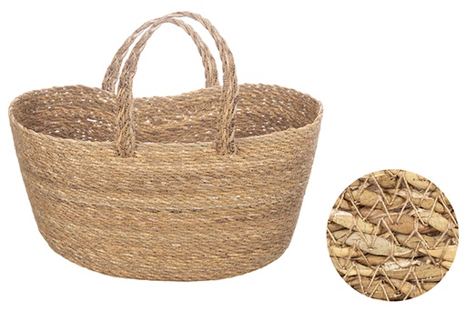 [121120] Nacelle moyenne en jonc de mer avec poignée courte