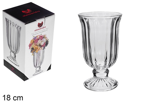 [121205] Vaso de vidro Verona modelo-C 18cm