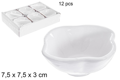 [121250] White ceramic bowl 7,5x7,5x3 cm