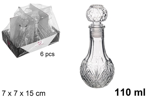 [121255] Garrafa de vidro para licor Guadiana 110 ml