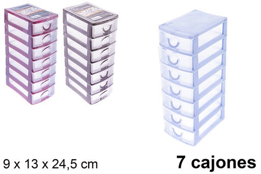 [121274] Mini plastic chest of drawers 7 drawers