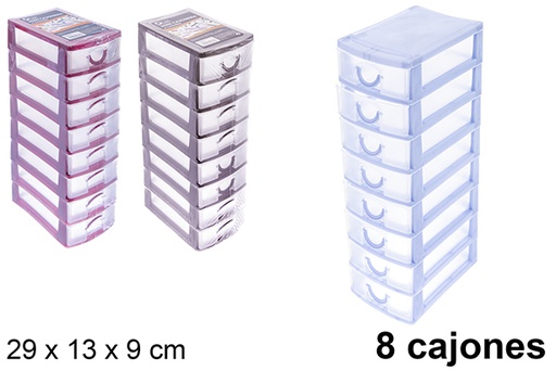 [121275] Mini plastic chest of drawers 8 drawers