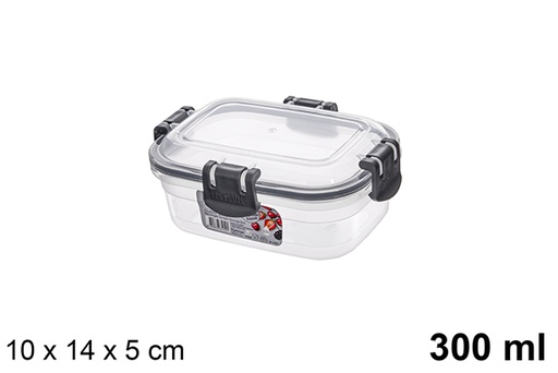 [121318] Lunch box rettangolare ermetico in plastica 300 ml