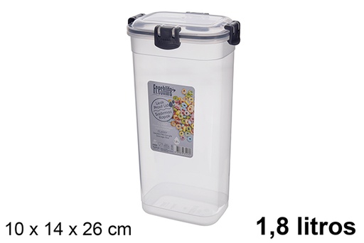 [121321] Portapranzo rettangolare in plastica ermetico 1,8 l.