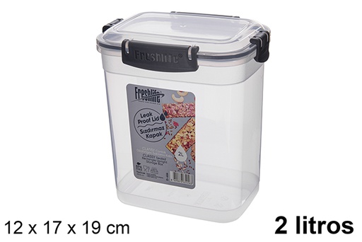 [121324] Lunch box rettangolare ermetico in plastica 2 l.