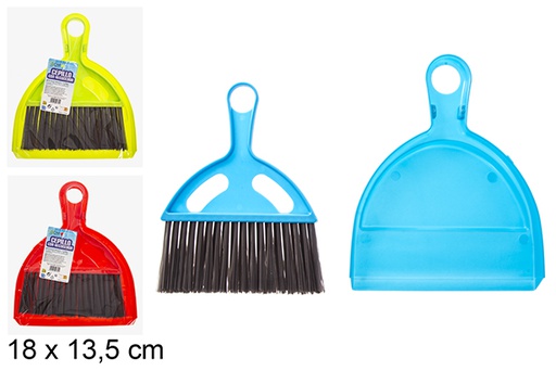 [121354] Pelle avec brosse couleur assortie 18x13,5 cm