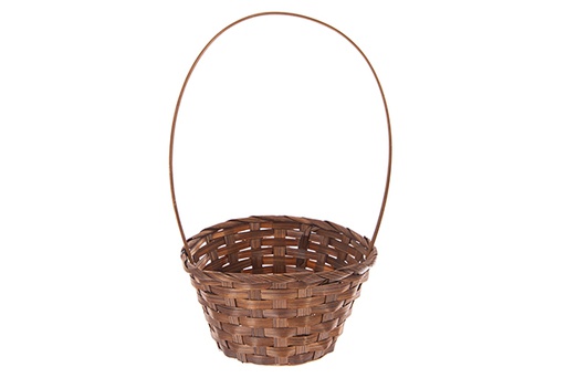 [121430] Large brown bamboo planter