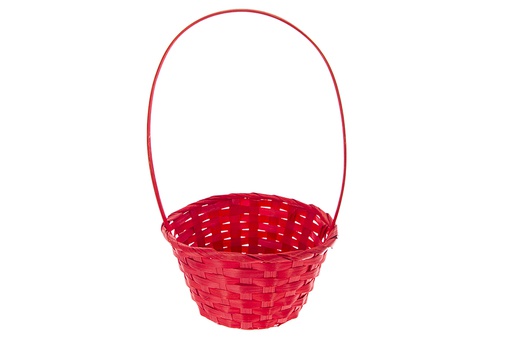 [121431]  Large red bamboo planter