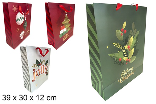 [121536] Bolsa de regalo Navidad decorada surtida 39x30 cm