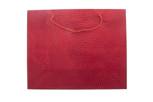 [121567] Sac cadeau de Noël rouge 32x26 cm