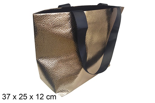 [121569] Sac cadeau de Noël en or rose 37x25 cm