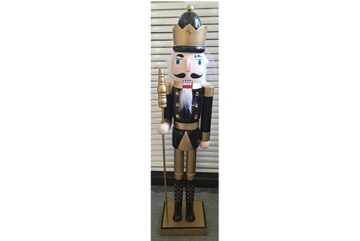 [121661] Black wooden nutcracker assortment 60 cm