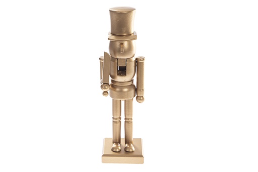 [121664] Golden wooden nutcracker with sword 25 cm