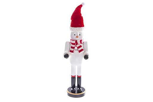 [121670] Bonhomme de neige en bois avec tableau noir 40 cm