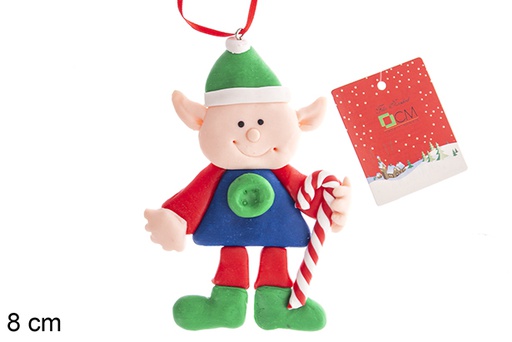 [121694] Ciondolo elfo di Natale 8 cm