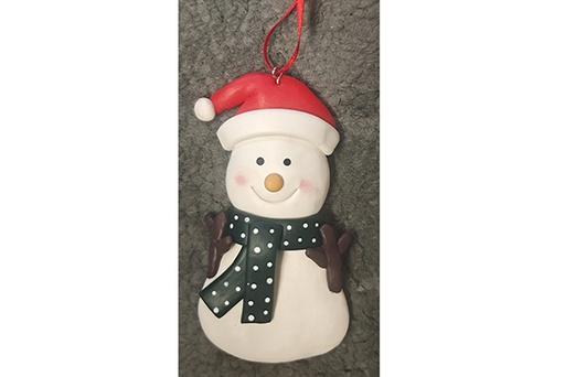 [121704] Pendente boneco de neve 8 cm