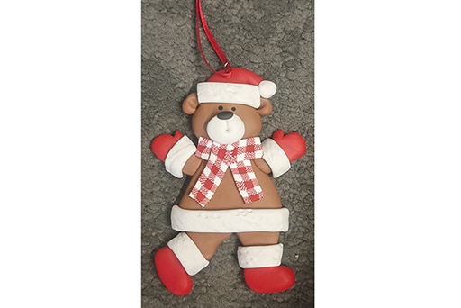 [121707] Colgante oso Navidad 8 cm