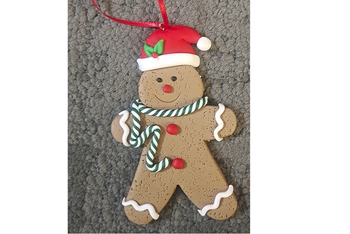 [121721] Gingerbread man hat cookie pendant 8 cm