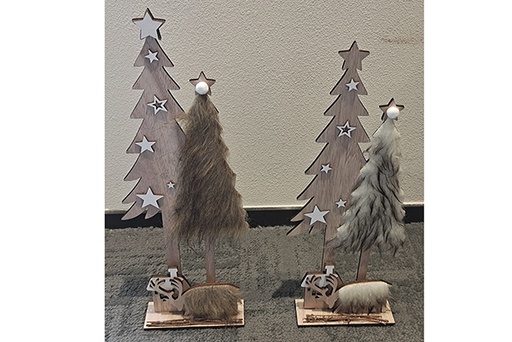 [121741] Figura de madeira da árvore de Natal sortida 15/45 cm
