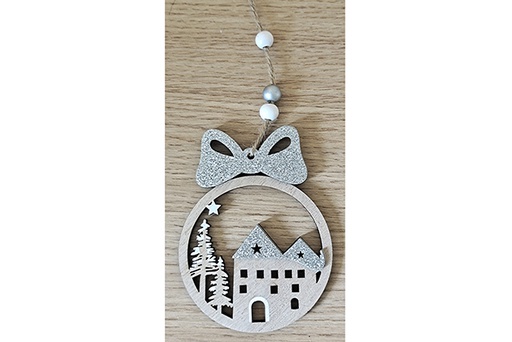 [121823] Pendentif boule de Noël 10 cm