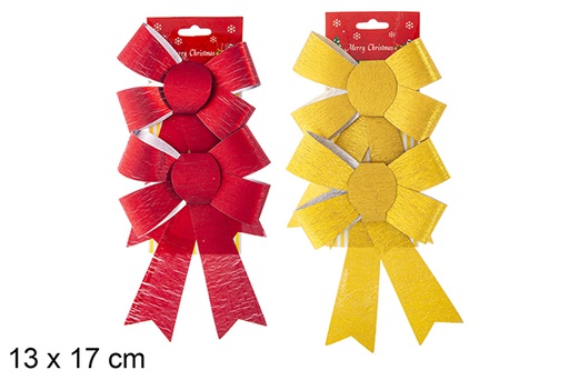 [121864] Pack 2 fiocchi natalizi assortiti 13x17 cm