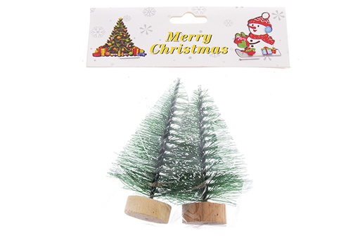 [121950] Pack 2 snowy trees 7,5x2,5 cm