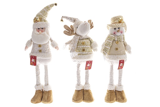 [122038] Muñeco Papá Noel/muñeco de nieve/reno Navidad surtido 39 cm