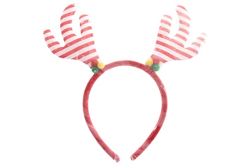 [122087] Tiara de Natal com renas listradas