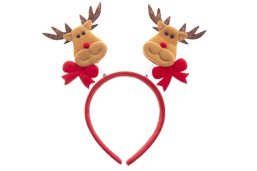 [122094] Brown reindeer Christmas headband