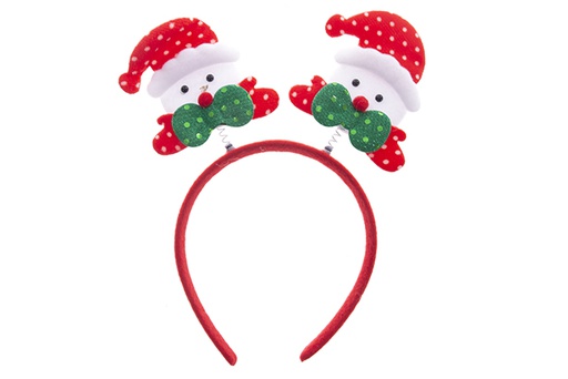 [122095] Tiara de Natal do Papai Noel com gravata borboleta verde