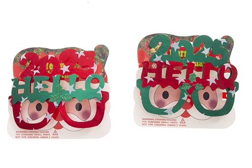 [122103] Verres de Noël 2 couleurs assorties