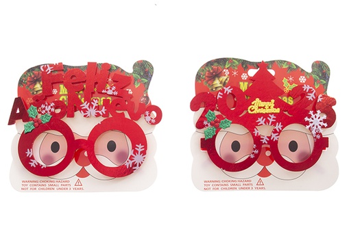 [122107] Óculos de Natal 2 cores sortidas