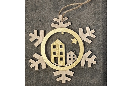 [122129] Red ho-ho Christmas pendant 58 cm 