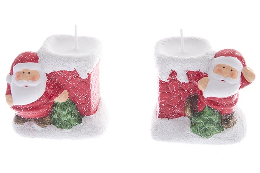 [122143] Resin Santa Claus with candle 2 model 8x5cm