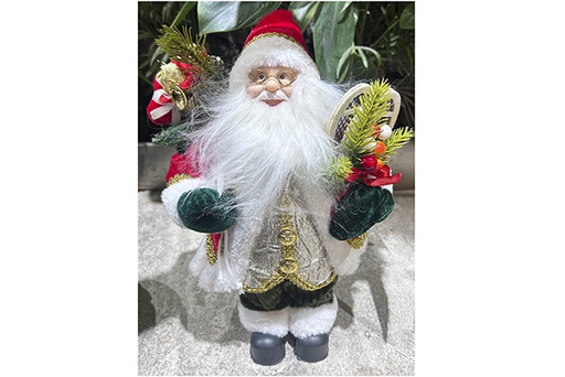 [122155] Santa Claus PVC dress gold sequins 13 cm