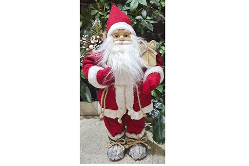 [122180] Vestido de Papai Noel em PVC lantejoulas douradas 13 cm