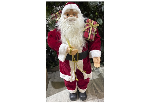 [122181] Santa Claus PVC dress gold sequins 13 cm