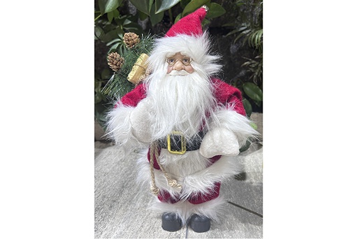 [122182] Vestido de Papai Noel em PVC lantejoulas douradas 13 cm