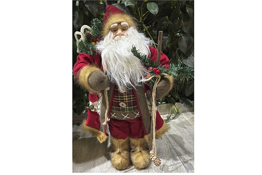 [122184] Santa Claus PVC dress gold sequins 13 cm