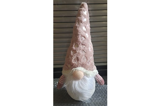 [122185] Pink/blue Christmas gnome with dangling legs 50 cm