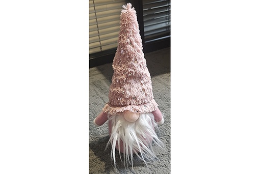 [122193] Pink/blue Christmas gnome with dangling legs 50 cm