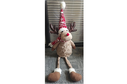 [122201] Pink/blue Christmas gnome with dangling legs 50 cm