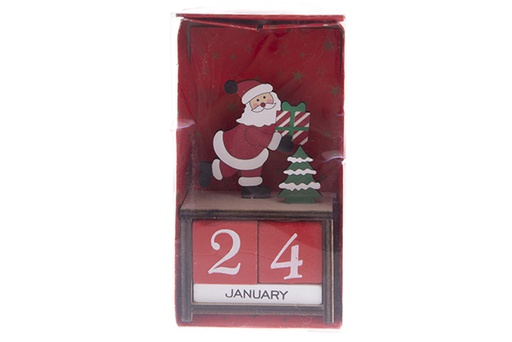 [122233] Calendário de madeira para decoração de Natal 12cm