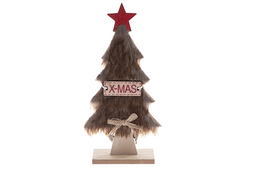 [122289] Albero in legno per decorazioni natalizie 25,5 cm