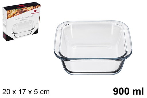 [122372] Square glass fountain 900 ml