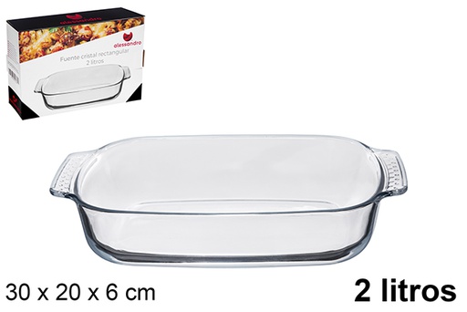 [122375] Rectangular glass fountain 2 liters