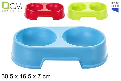 [122387] Double round pet feeder 30,5x16,5 cm